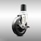 Service Caster 5 Inch 316SS Hard Rubber Swivel 1-3/4 Inch Expanding Stem Caster with Brake SCC SCC-SS316EX20S514-HRS-TLB-134 - alternate 1